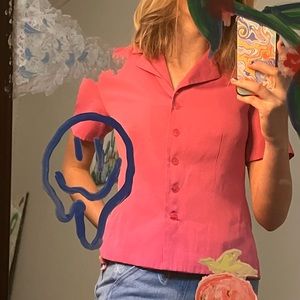 pretty pink button up